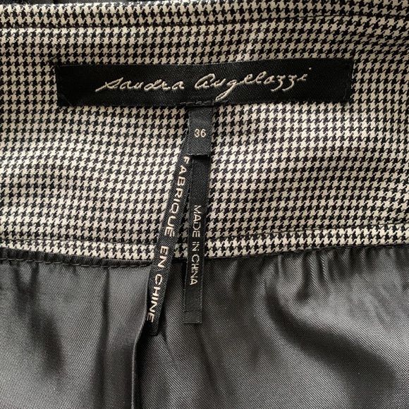 Sandra Angelozzi Wool Blend Micro Houndstooth Skirt - Picture 6 of 7